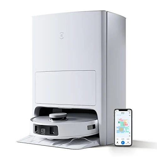ECOVACS DEEBOT T20 OMNI 6000Pa Saugroboter, Auto-Mopp-Hebefunktion, Heißwasser-Mopp-Wäsche und Trocknung, Selbstentleerend, Rotierende Wischpads